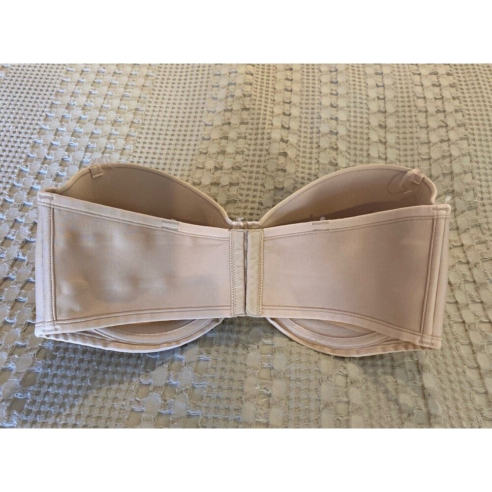 Vanity Fair Strapless Underwire Bra 40D Nude Color 5 Hooks Model 74380 - Picture 3 of 9
